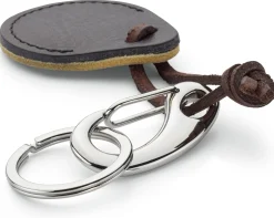 Schlüsseletuis|Rund Um Die Haustür * Ackermann Taschenmanufaktur Airtag-Hülle Leder, oliv-braun