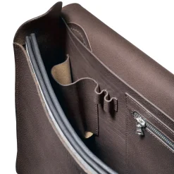 Notebook- & Aktentaschen * Ackermann Taschenmanufaktur Akten- und Notebooktasche Rindleder Dunkelbraun