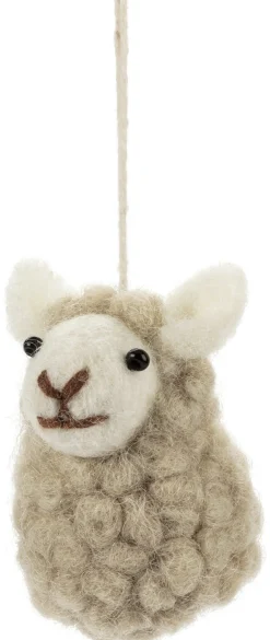 Osterdekoration * Én Gry & Sif Anhänger Filz-Schäfchen Beige