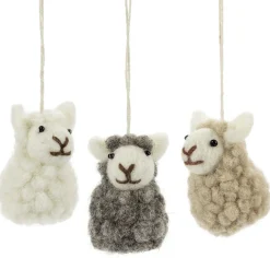 Osterdekoration * Én Gry & Sif Anhänger Filz-Schäfchen Beige
