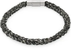 Schmuck * Maria Rzewuska Designerschmuck Armband gestrickt, Silber oxidiert