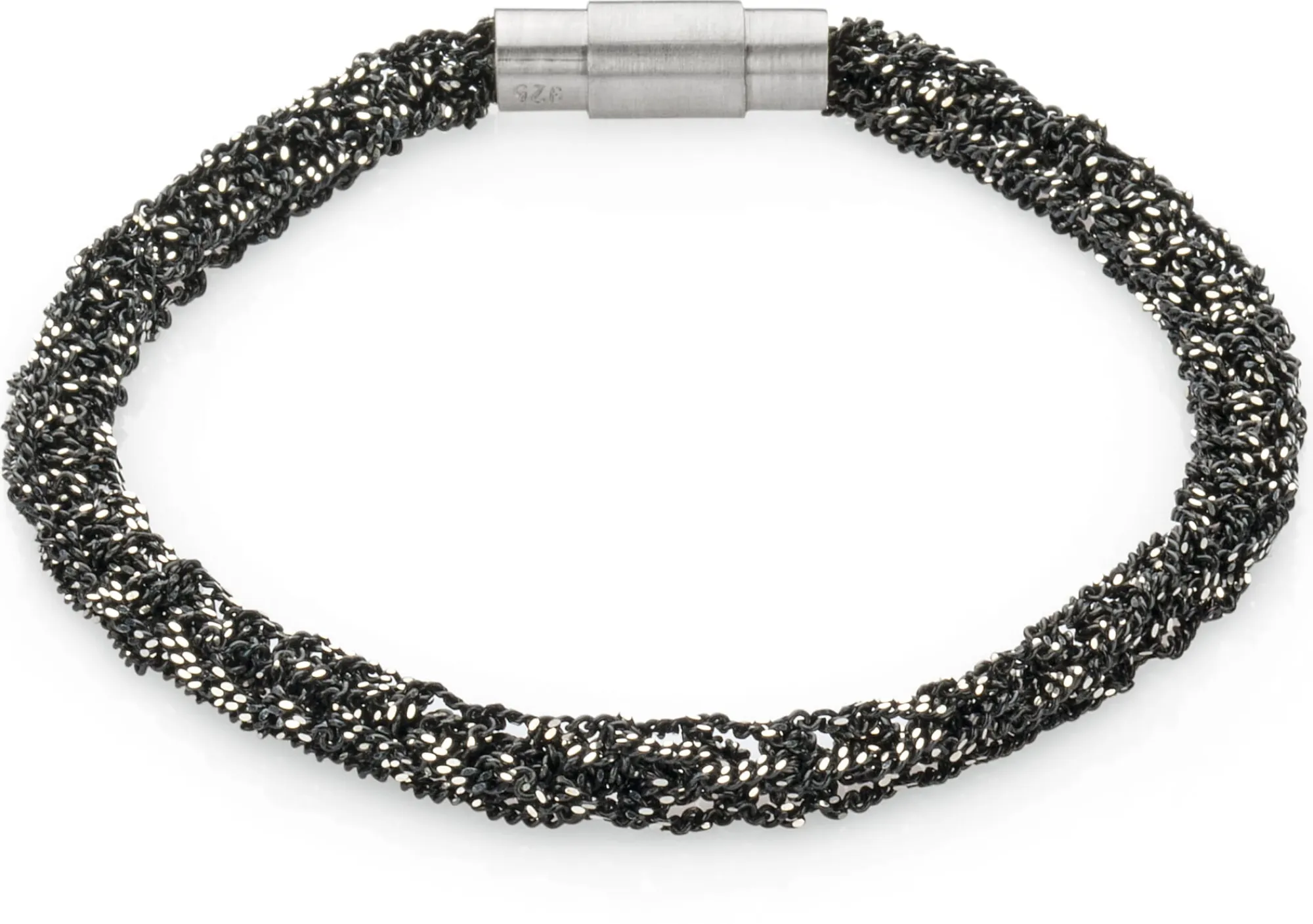 Schmuck * Maria Rzewuska Designerschmuck Armband gestrickt, Silber oxidiert