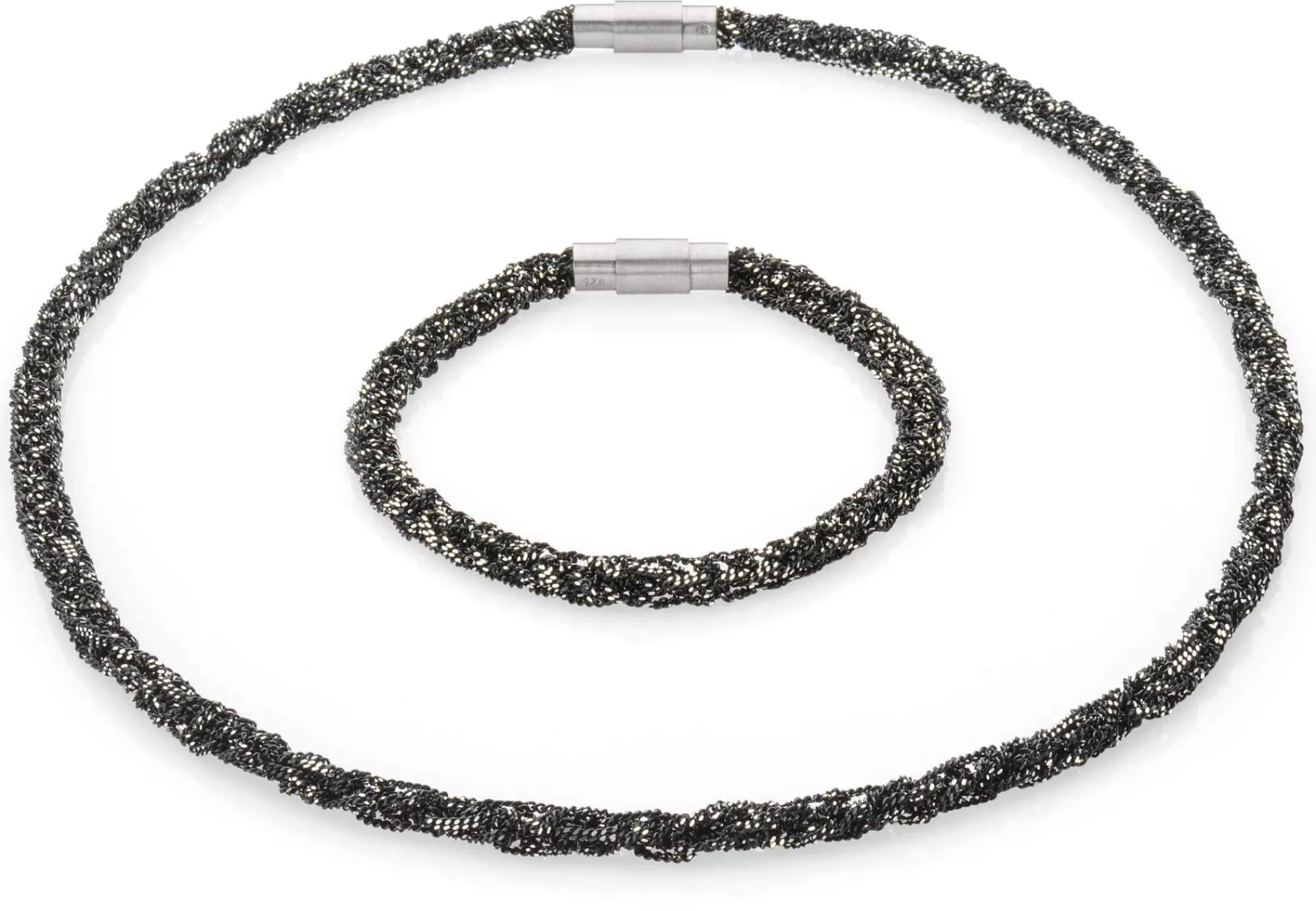 Schmuck * Maria Rzewuska Designerschmuck Armband gestrickt, Silber oxidiert