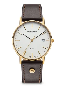 Armbanduhren|Armbanduhren * Bruno Söhnle Glashütte Armbanduhr Rondo Gold Ø 38 mm Quarz