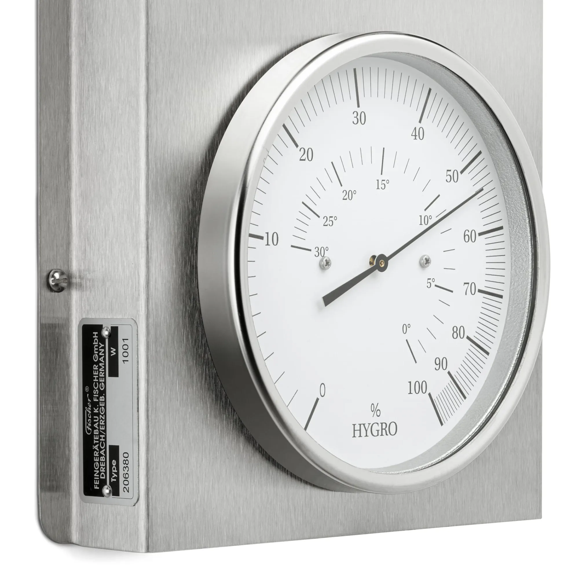 Thermometer & Wetterstationen * Feingerätebau K Fischer Außenwetterstation Edelstahl