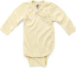 Babykleidung|Kinderbekleidung * Engel Baby-Wickelbody Merinowolle-Seide Natur
