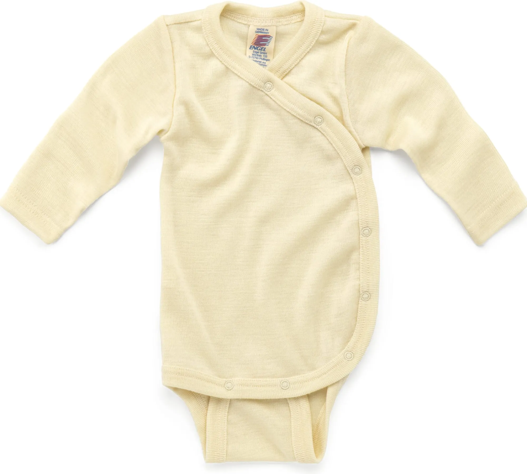 Babykleidung|Kinderbekleidung * Engel Baby-Wickelbody Merinowolle-Seide Natur