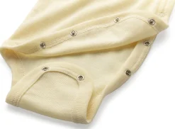 Babykleidung|Kinderbekleidung * Engel Baby-Wickelbody Merinowolle-Seide Natur