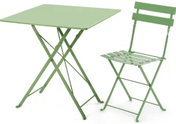 Gartentische * Demar Forge Balkonklapptisch Stahl quadratisch Blassgrün