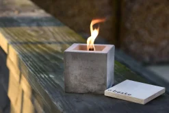 Gartenfackeln * Beske-Manufaktur Betonfeuer Würfel