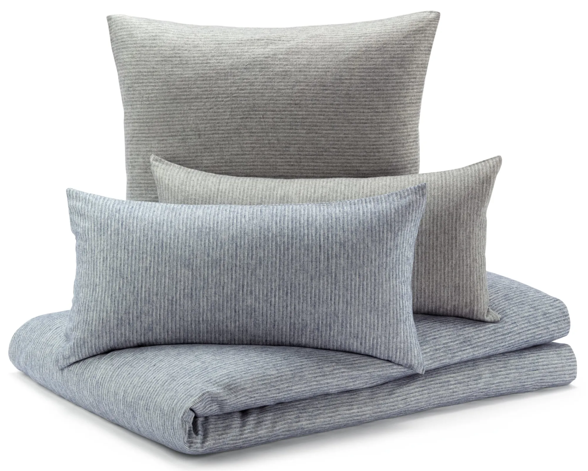 Bettwaren & Bettwäsche * Sampedro Bettbezug Flanell Fischgrat Blau