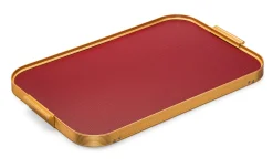 Serviertabletts|Servierzubehör * Kaymet London Bett-Tablett Aluminium faltbar Weinrot