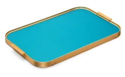Serviertabletts * Kaymet London Bett-Tablett Aluminium faltbar Türkis