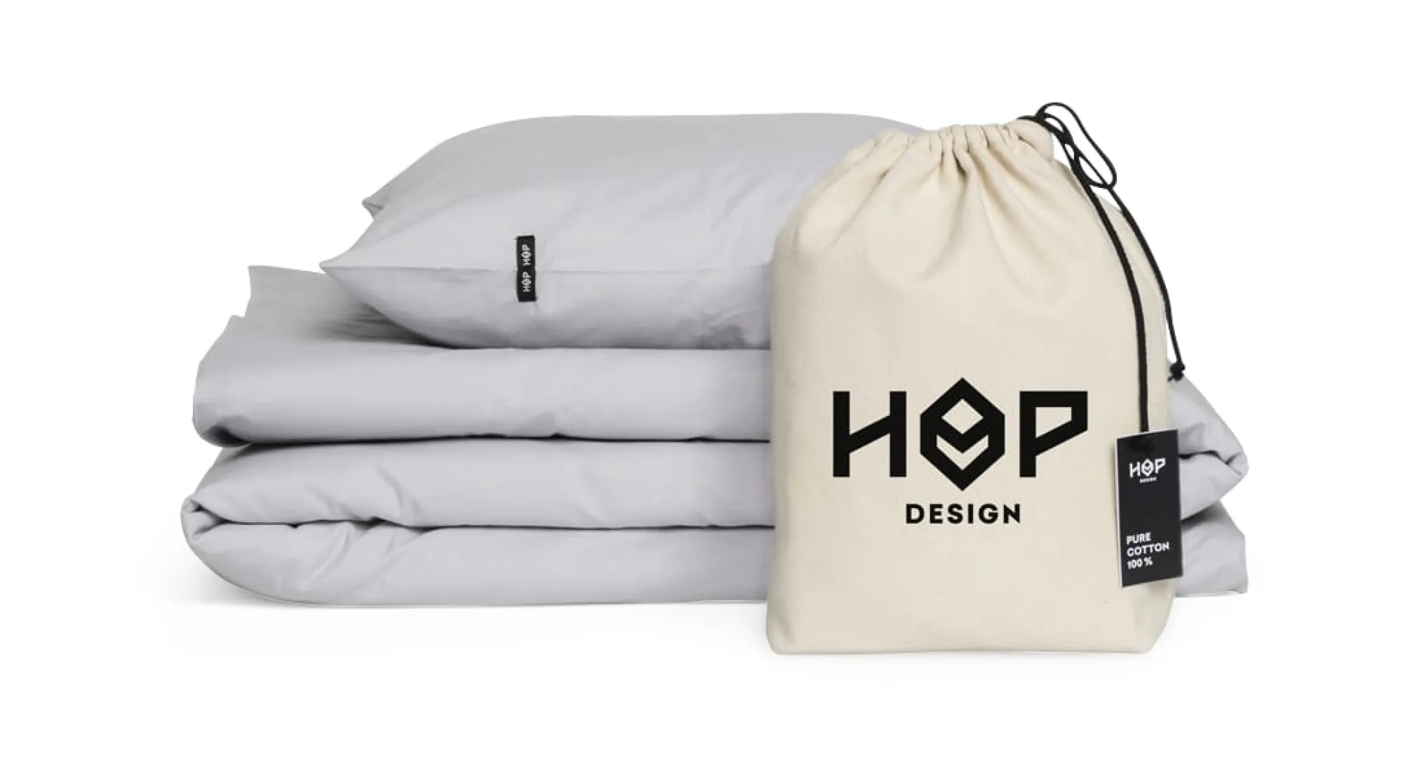 Bettwaren & Bettwäsche * HOP Design Bettwäsche Pur Grau