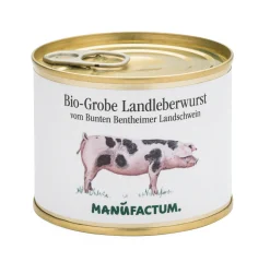 Fleischkonserven * Manufactum Bio-Grobe Leberwurst vom Bunten Bentheimer Landschwein
