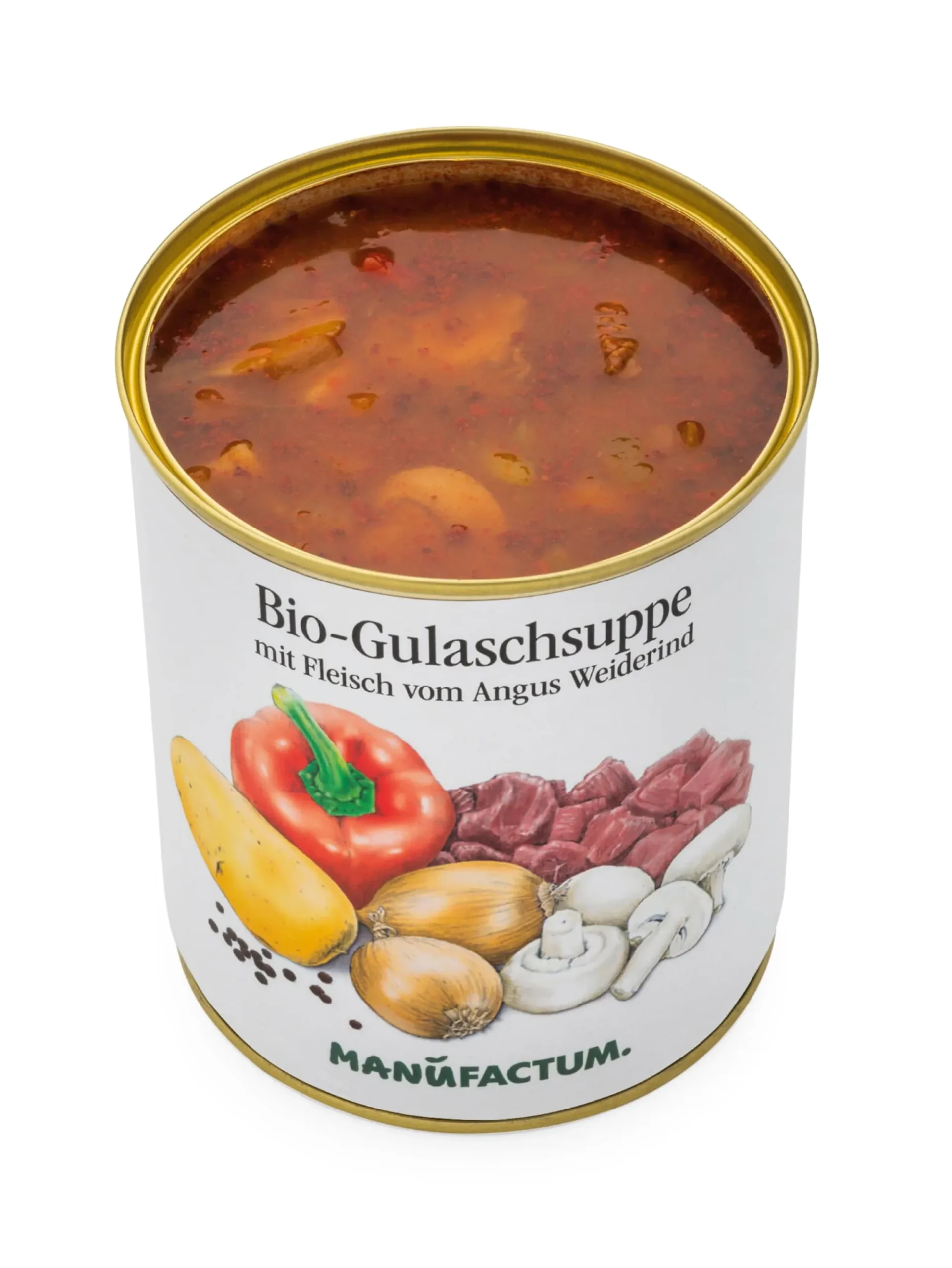 Fertiggerichte * Manufactum Bio-Gulaschsuppe mit Fleisch vom Angus-Weiderind
