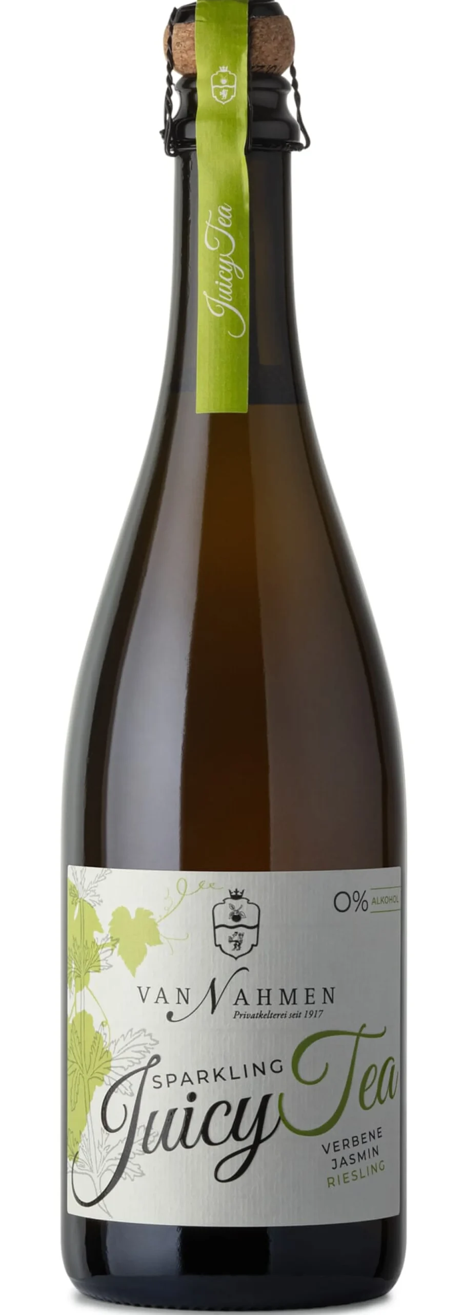 Alkoholfreie Aperitife & Cocktails|Tee * van Nahmen Bio-Sparkling-Juicy-Tea Verbene-Jasmin-Riesling