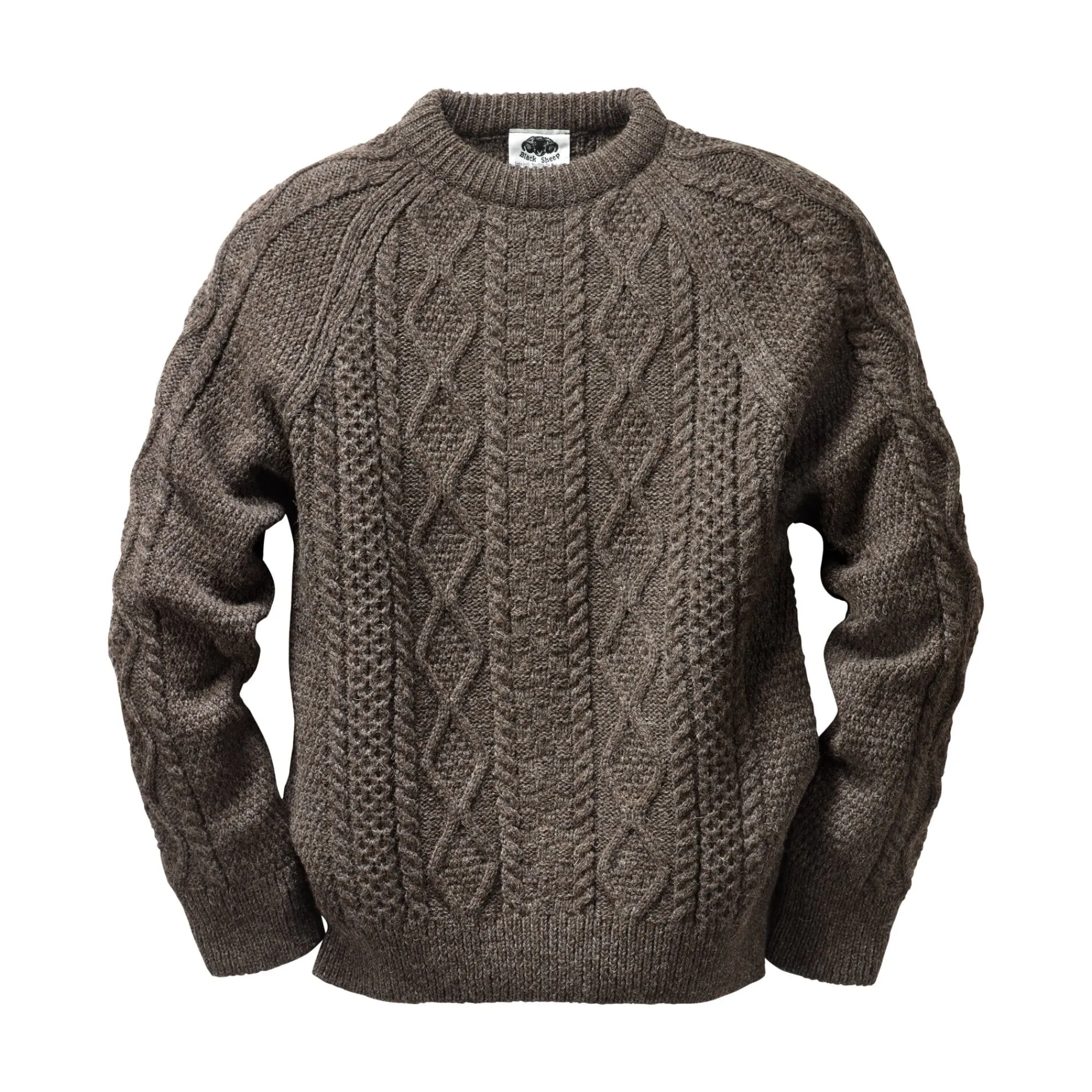 Pullover * Black Sheep Aran-Puover Braun