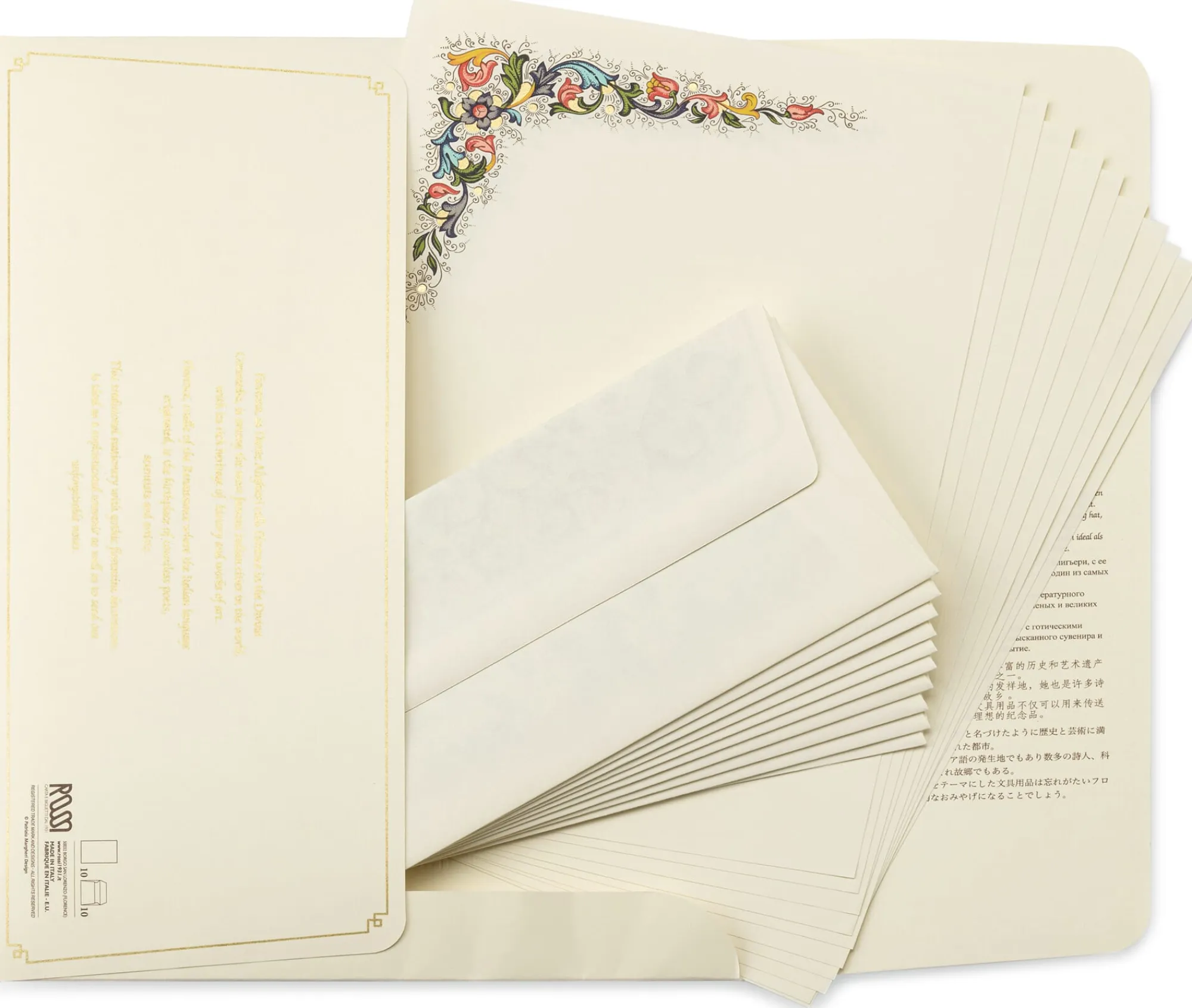 Briefpapier|Papeterie * Rossi 1931 Briefpapier Fiorenza mit Kuvert