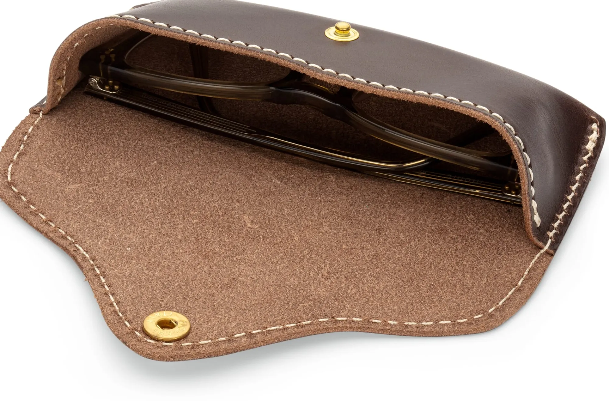 Brillenetuis|Etuis & Federtaschen * Jean Dessel Brillenetui Rindleder, dunkelbraun