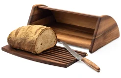 Brotkästen & -Beutel|Schneidbretter * BREKA Brotkasten Walnussholz