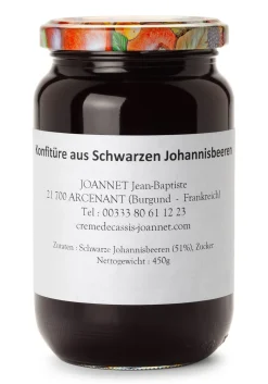 Konfitüre * SARL Liqueurs Jean. Baptiste Joannet Cassiskonfitüre aus dem Burgund