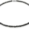 Schmuck * Maria Rzewuska Designerschmuck Collier gestrickt, Silber oxidiert
