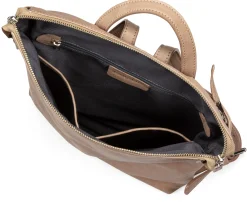 Rucksäcke * Harold’s Lederwaren Damen-Backpack Rindleder Taupe