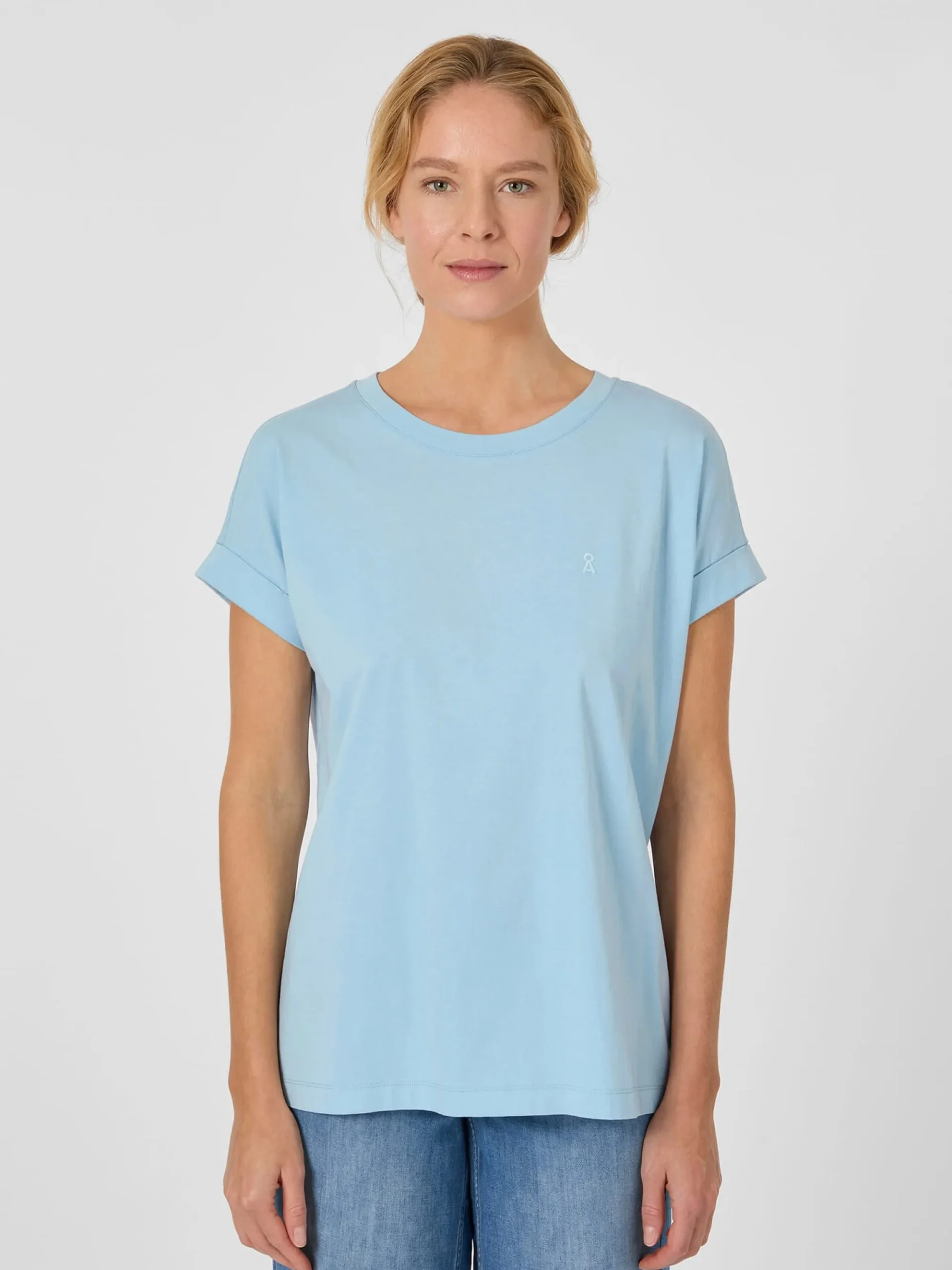 Shirts & Tops * Armedangels Daen-Bauwohirt Hellblau