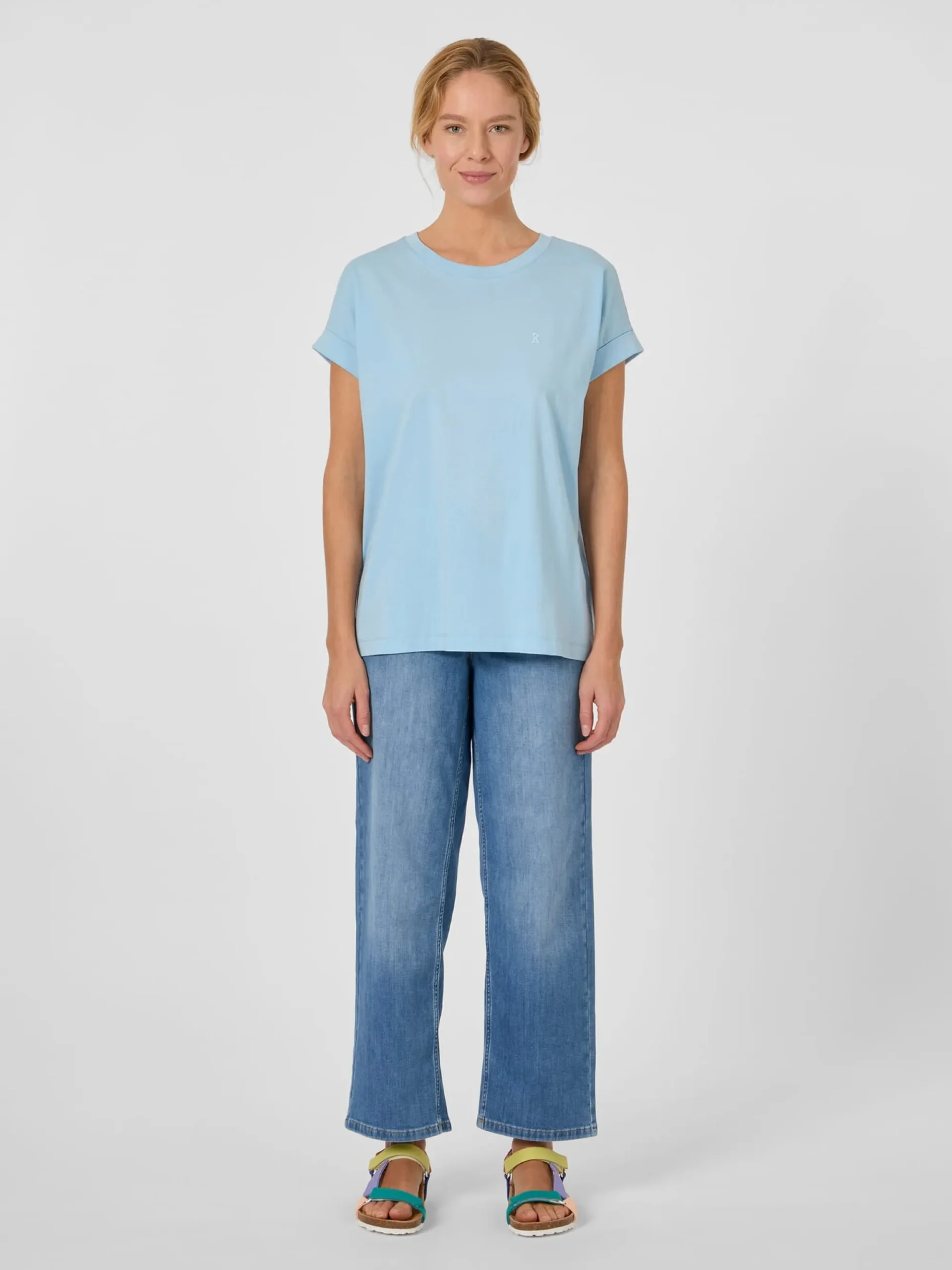 Shirts & Tops * Armedangels Daen-Bauwohirt Hellblau