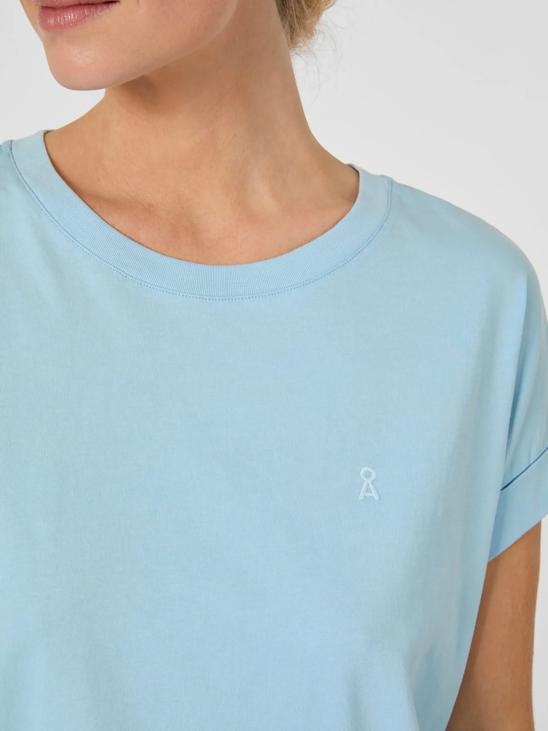 Shirts & Tops * Armedangels Daen-Bauwohirt Hellblau