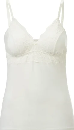 Wäsche * Comazo Damen-BH-Hemd mit Spitze Creme