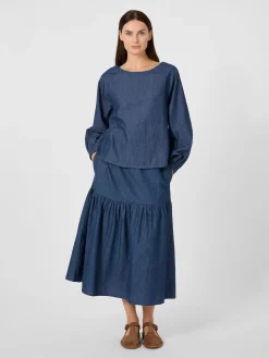 Blusen * CARE BY ME Daenbue Bauwoe Denimblau