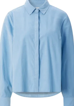 Blusen * Knowledge Cotton Apparel Daenbuse Feincord Hellblau