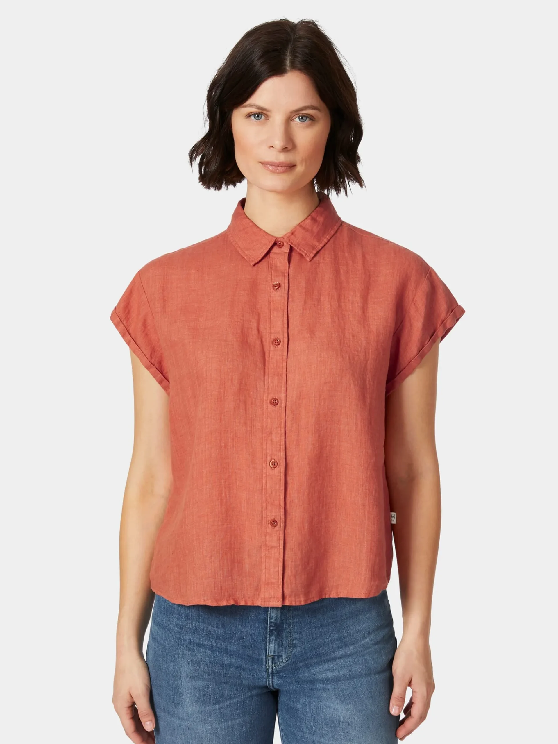 Blusen * Knowledge Cotton Apparel Daenbue Kurzar Orange
