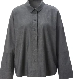Blusen * Oska Damen-Bluse meliert Grau