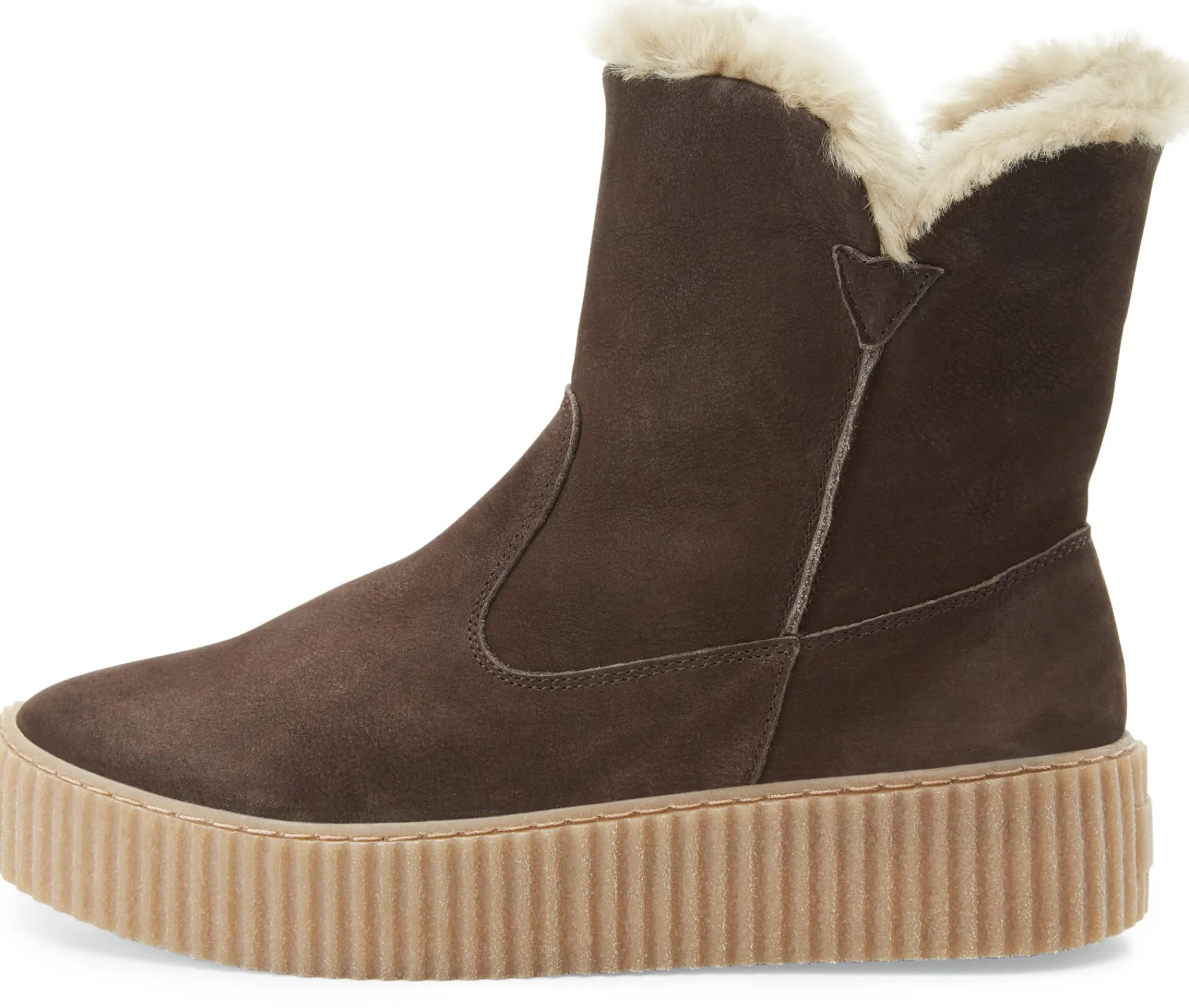Stiefel * Werner Schuhe Damenboot mit Lammfell Braun