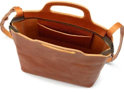 Umhänge- & Handtaschen|Handtaschen * Harold’s Lederwaren Damen-Bottlebag Cognac