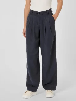 Hosen * Manufactum Damen-Bundfaltenhose Lyocell Dunkelblau