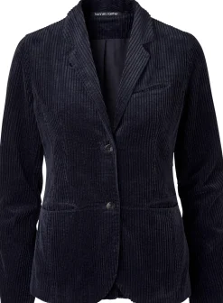Blazer & Westen * Hannes Roether Damen-Cordblazer Dunkelblau
