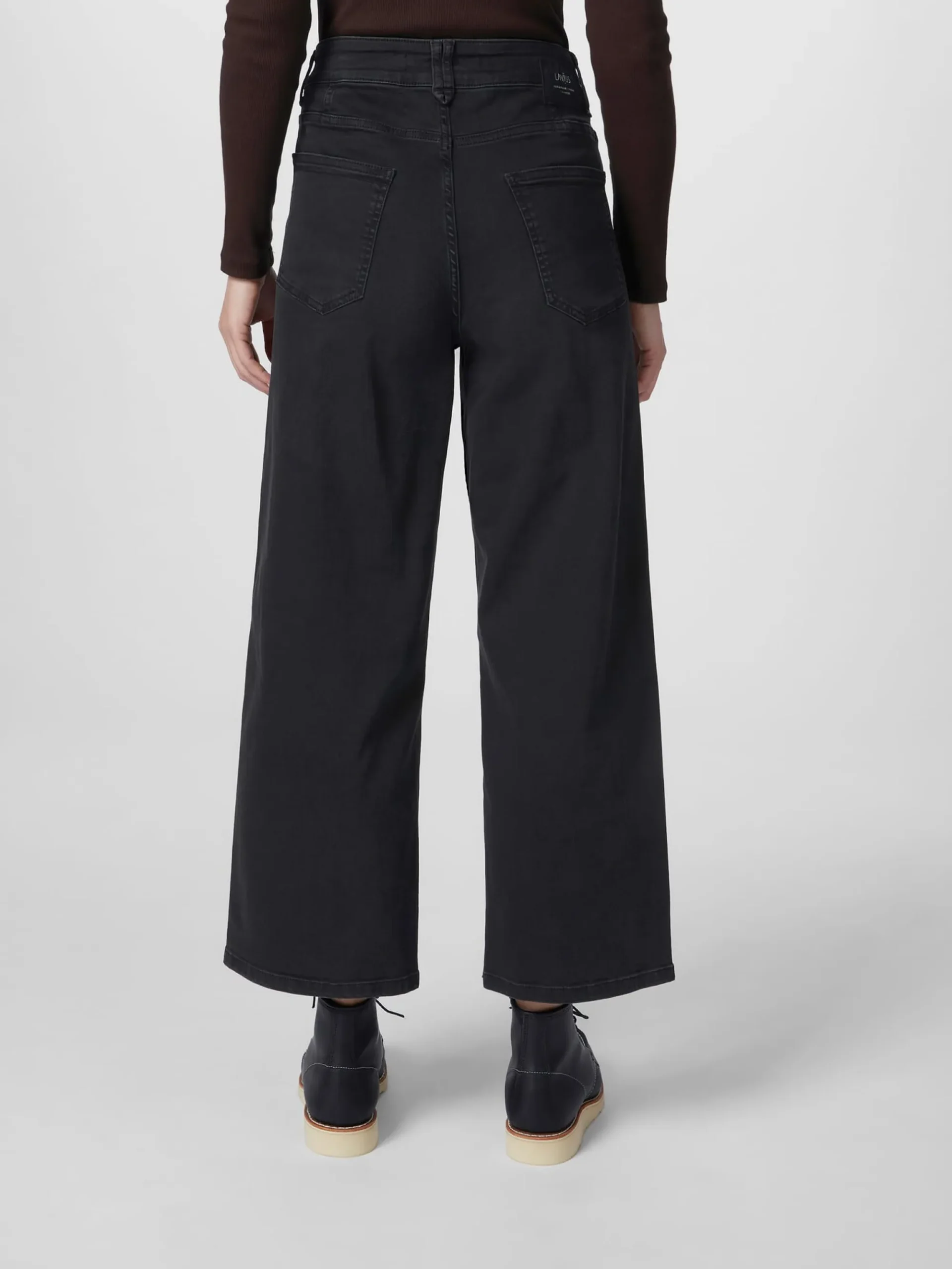 Hosen|Jeans * LANIUS Damen-Cropped-Jeans Schwarz