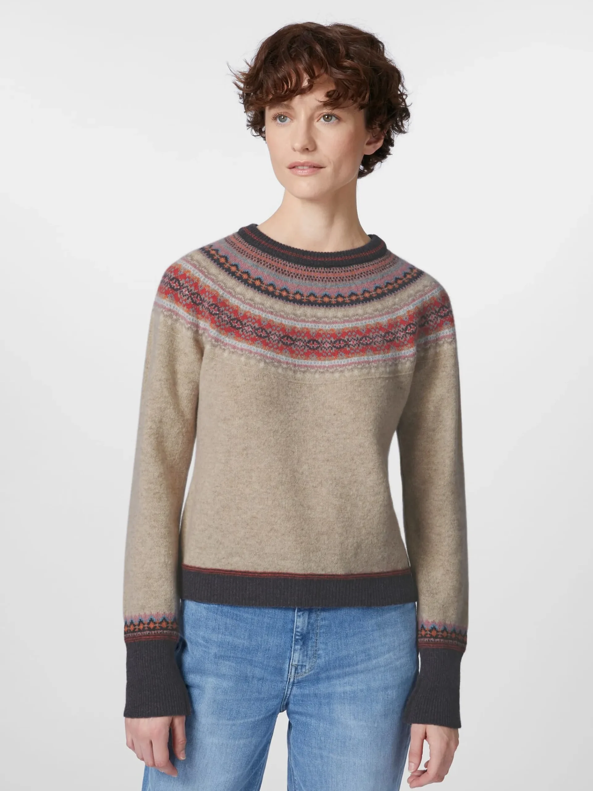 Pullover * Eribé Daen-Cropped-Pullover Natur