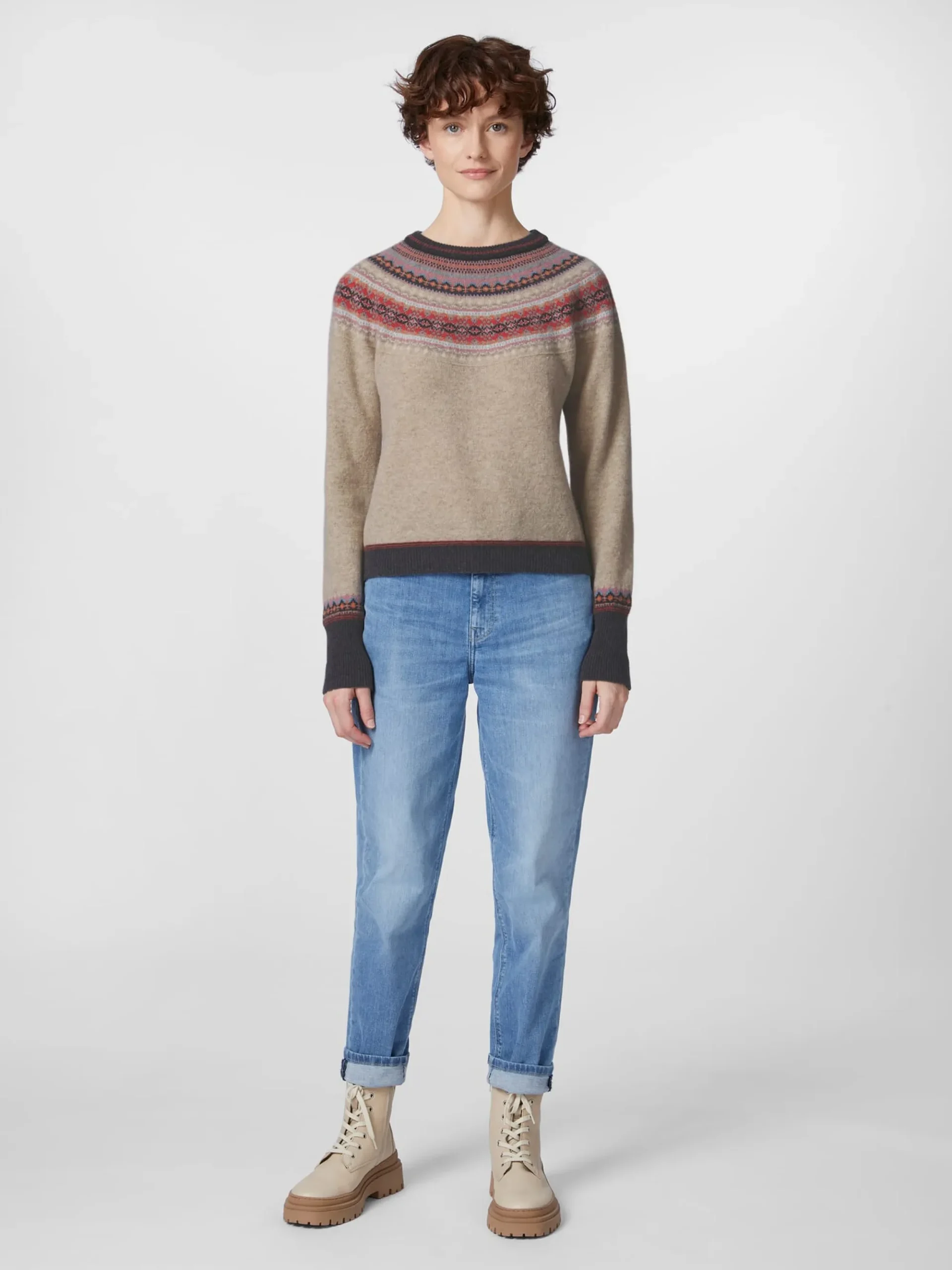 Pullover * Eribé Daen-Cropped-Pullover Natur