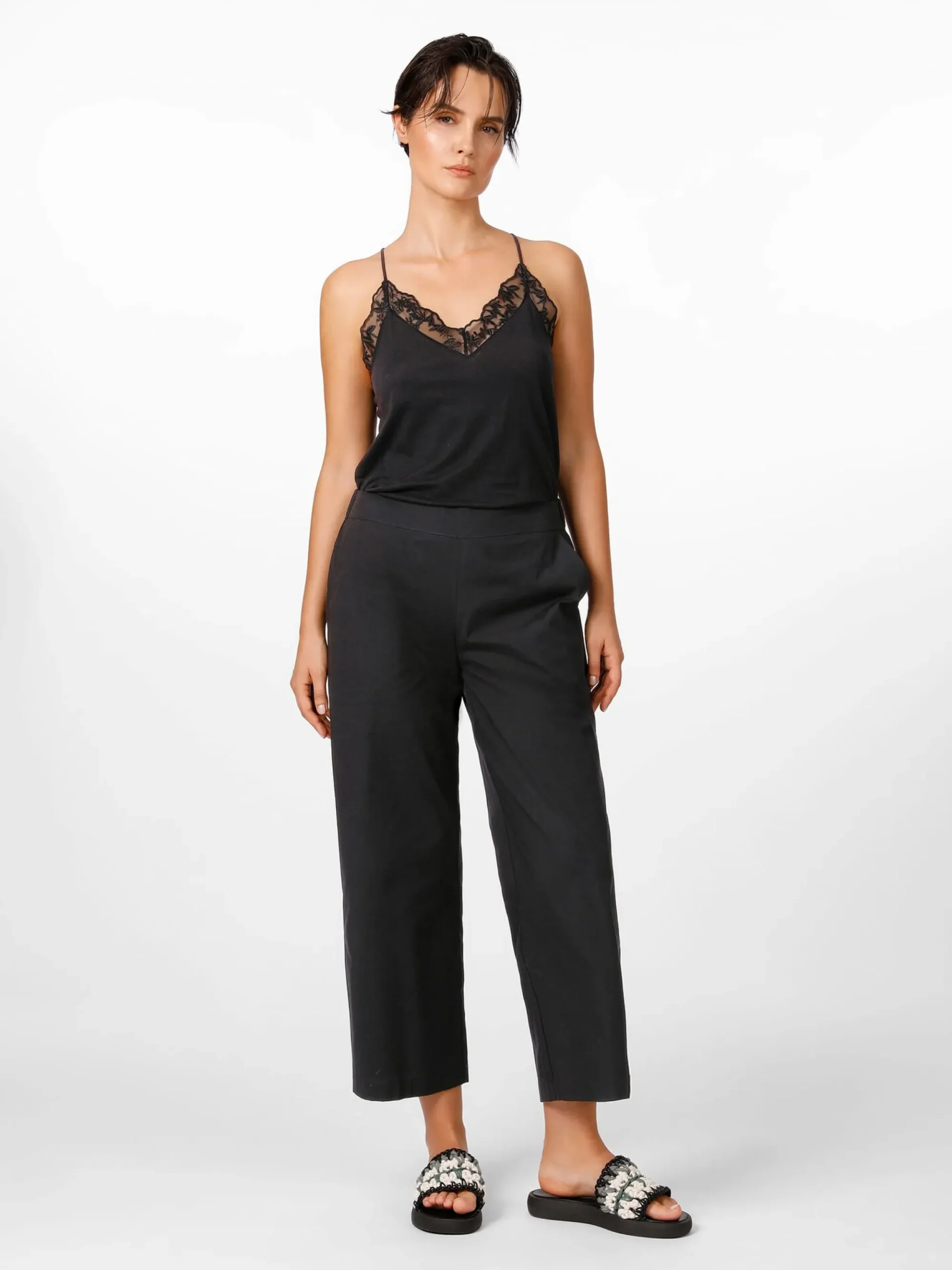 Hosen * LANIUS Damen-Culotte Schwarz