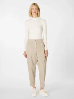 Hosen * Oska Damen-Feincordhose Naturweiß