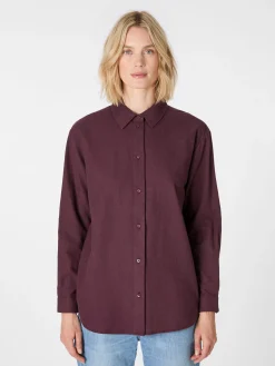 Blusen * Knowledge Cotton Apparel Daen-Fanebue Weinrot