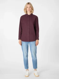 Blusen * Knowledge Cotton Apparel Daen-Fanebue Weinrot