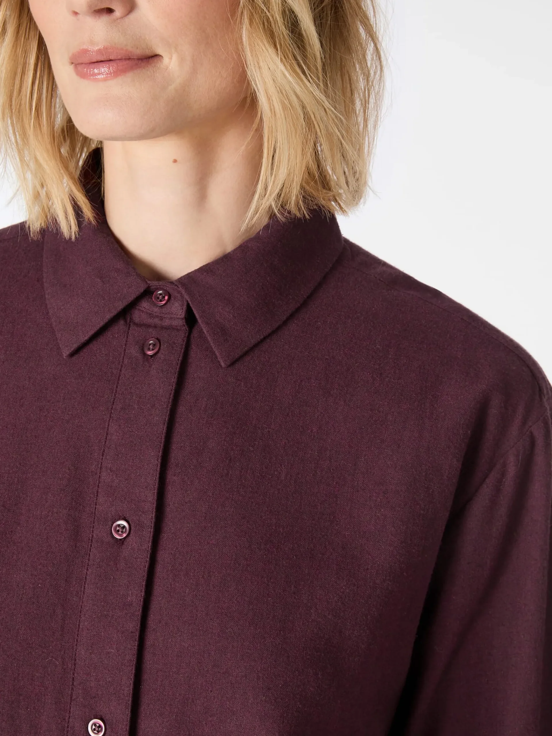 Blusen * Knowledge Cotton Apparel Daen-Fanebue Weinrot