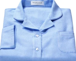 Wäsche * Novila Damen-Flanellpyjama Hellblau