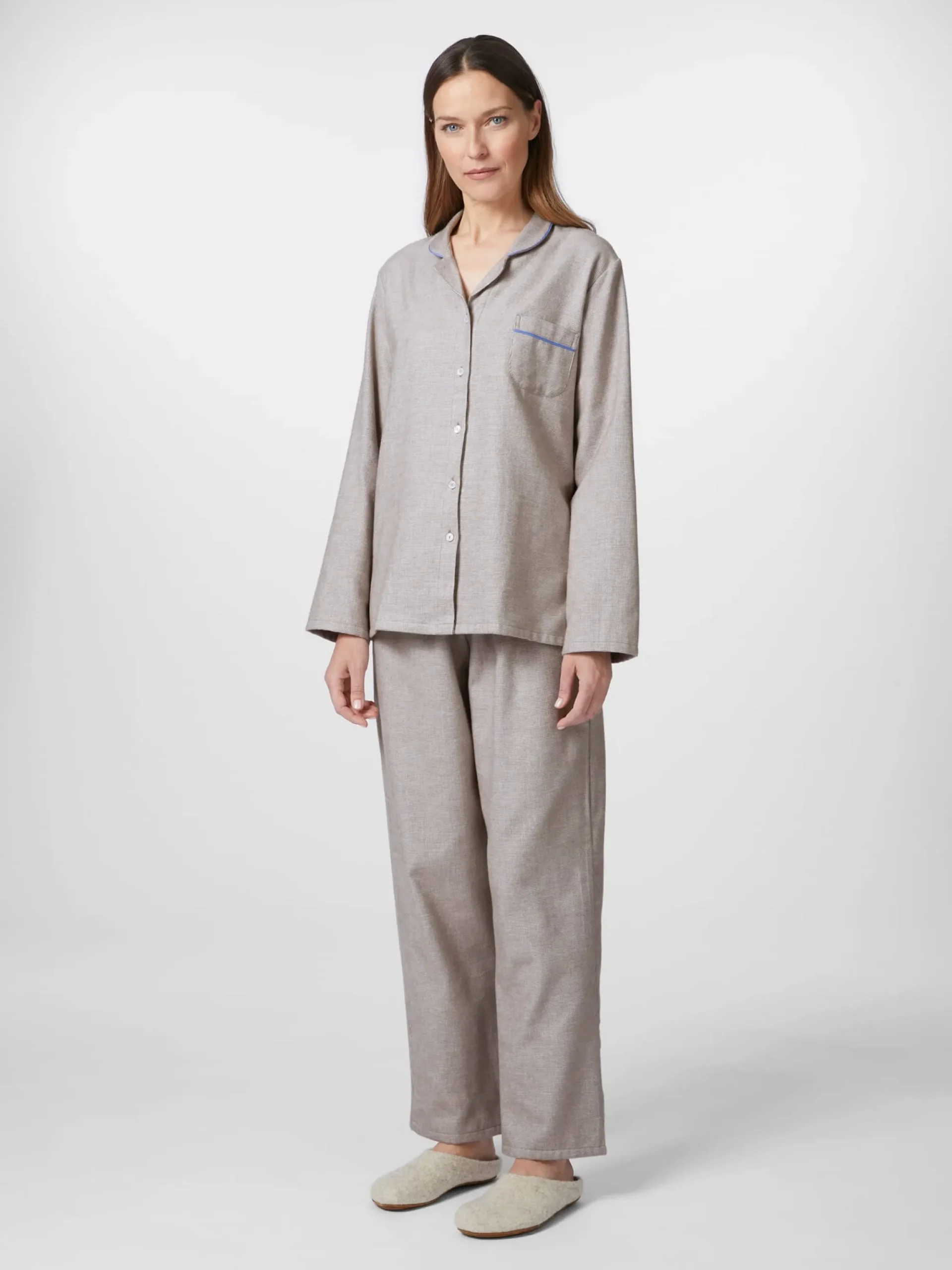 Wäsche * Novila Damen-Flanellpyjama